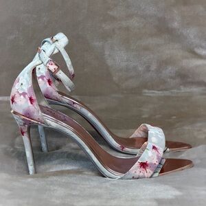 Ted Baker Charv Oriental Blossom Floral Stiletto Heels Size 40.5